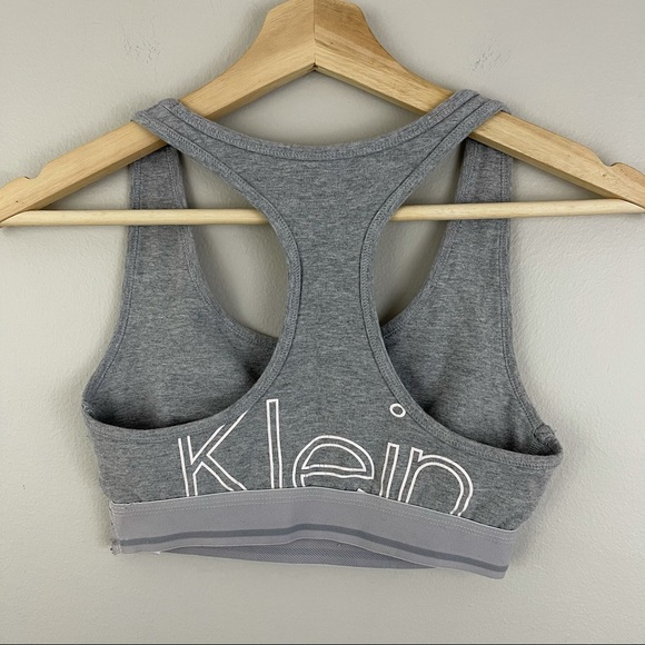 CALVIN KLEIN Grey White Performance Intimates Sports Bra - Picture 4 of 6